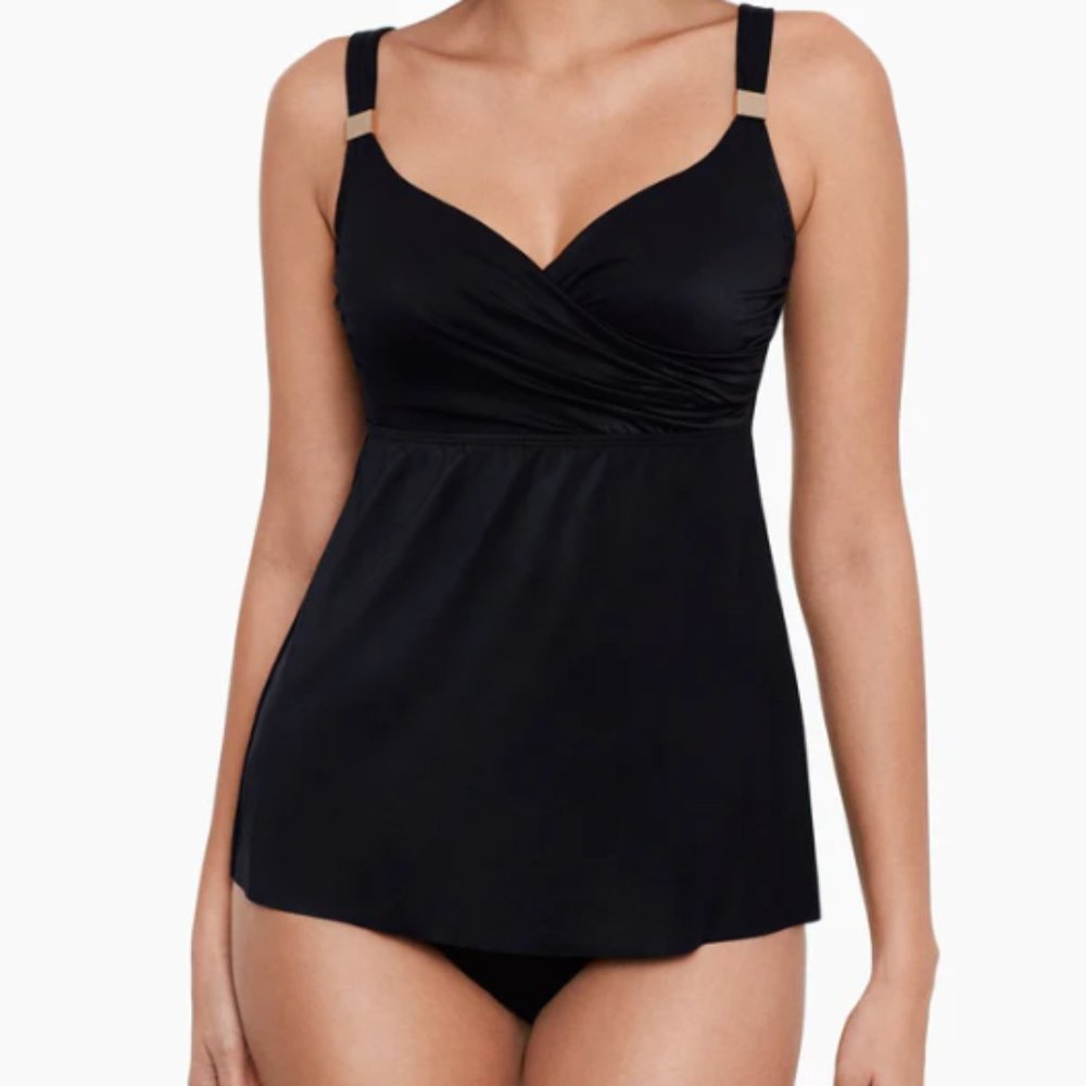 Surplice Underwire Tankini  38DD Cups